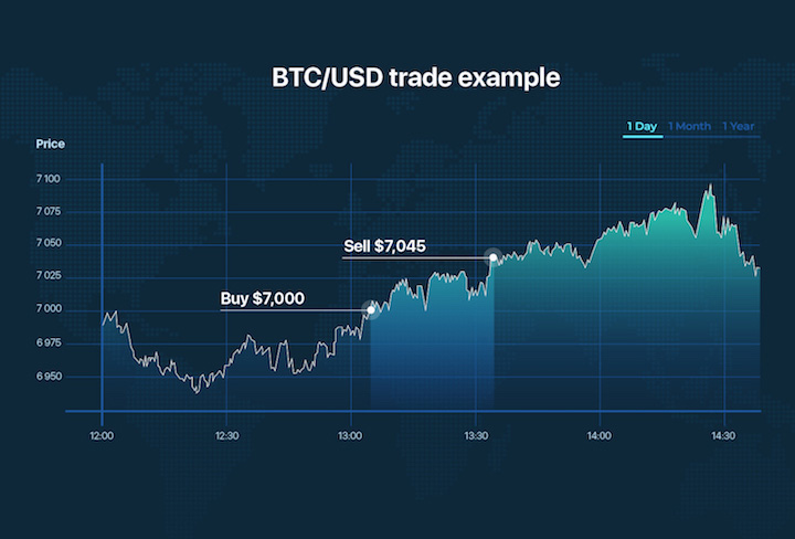 BTC/USD trade example